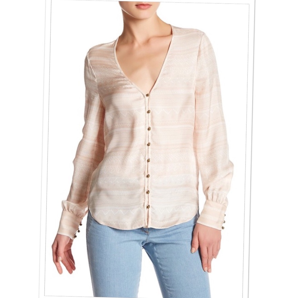Veronica Beard Bahia Silk Multipattern Blouse